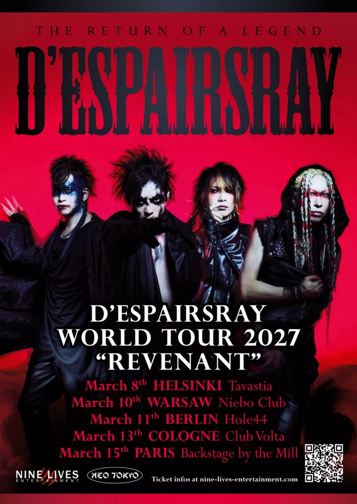 Event: J-Metal band D'espairsRay in concert in Paris in 2027