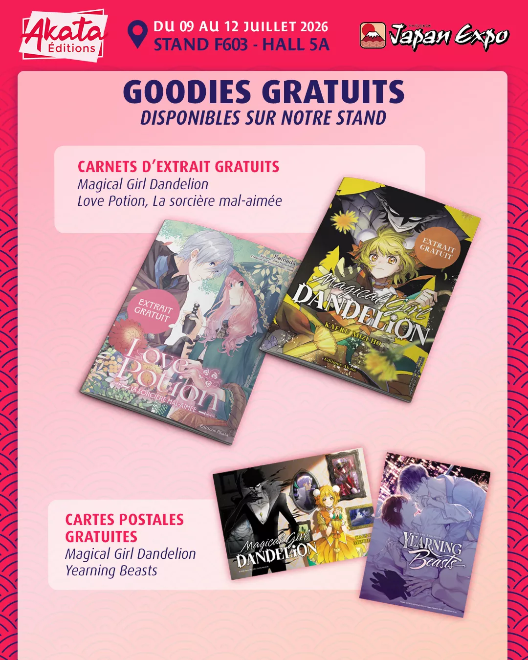 Event: Updated roundup of publisher goodies at Japan Expo 2026